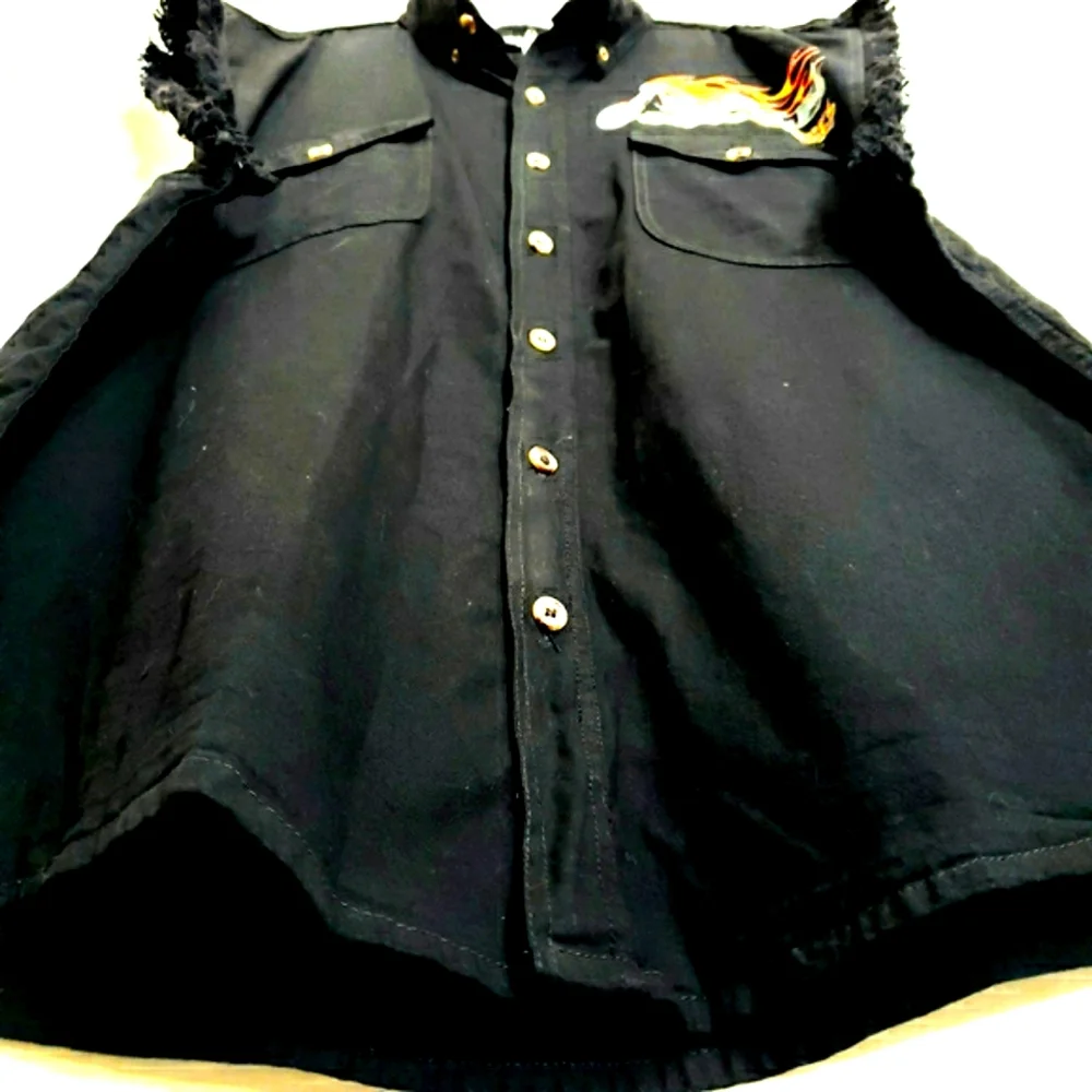 Nwt Sports Gallery Black Fringe Sleeveless Shirt_5